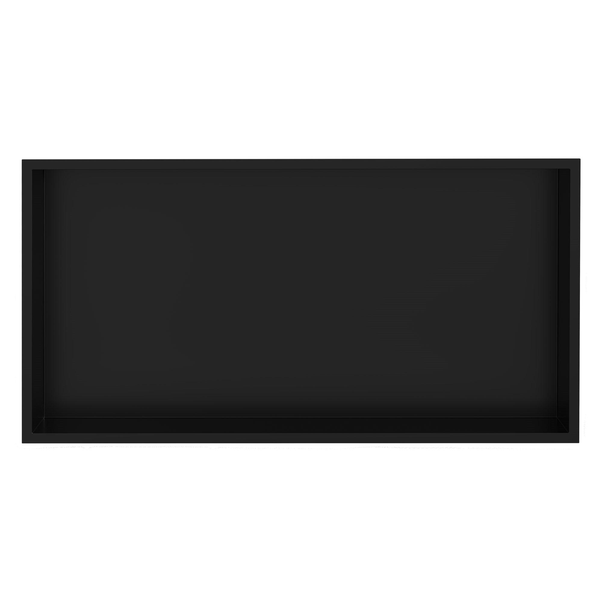DUSCHNISCHE Schwarz 60/30 cm - Schwarz, Metall (32/10/62cm) - LuxeBath