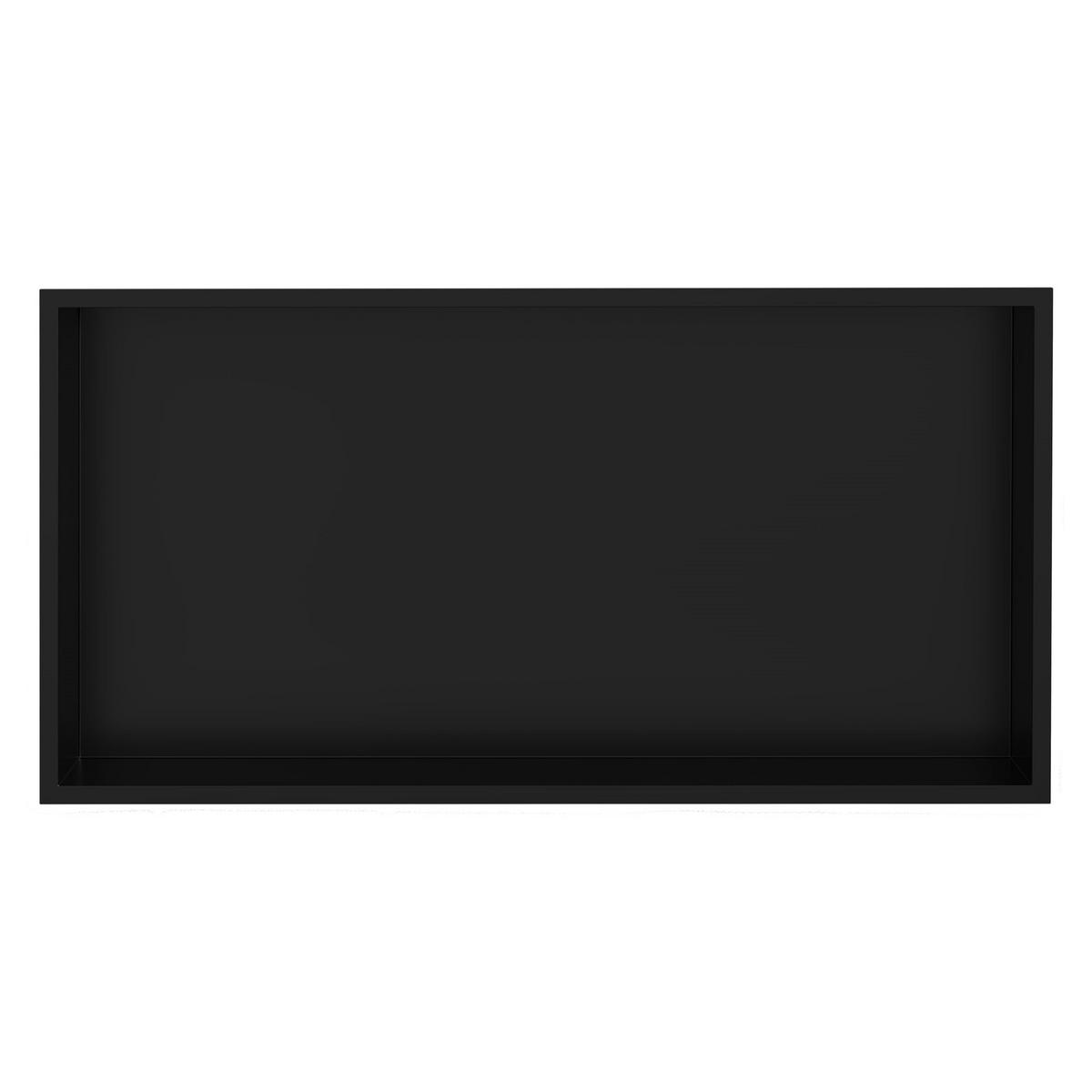 DUSCHNISCHE Schwarz 60/30 cm - Schwarz, Metall (32/10/62cm) - LuxeBath