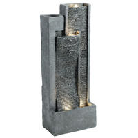 GARTENBRUNNEN Harz Dunkelgrau - Dunkelgrau, Kunststoff (38/19/101cm) - Outsunny