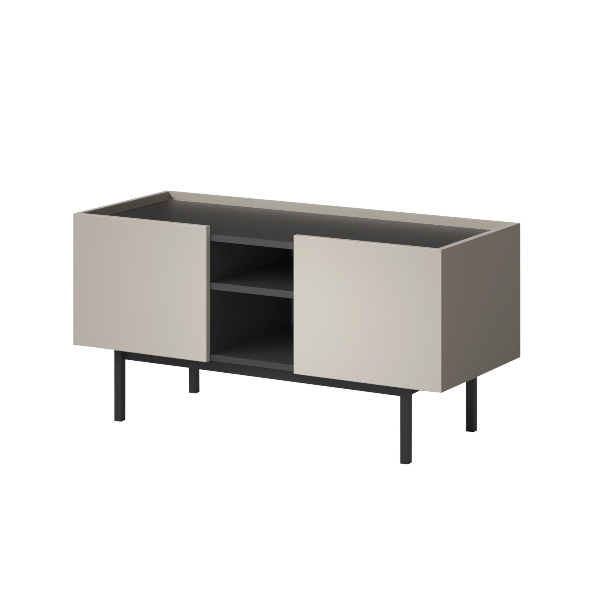 TV-LOWBOARD Noel 100 Kaschmir/Schwarz (stehend) - Kaschmir/Schwarz, Holzwerkstoff/Metall (100/50/42cm) - mzm24