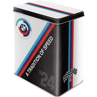 VORRATSDOSE L BMW Motorsport Tradition Of Speed - Multicolor, Metall (14/20/10cm) - Nostalgic-Art