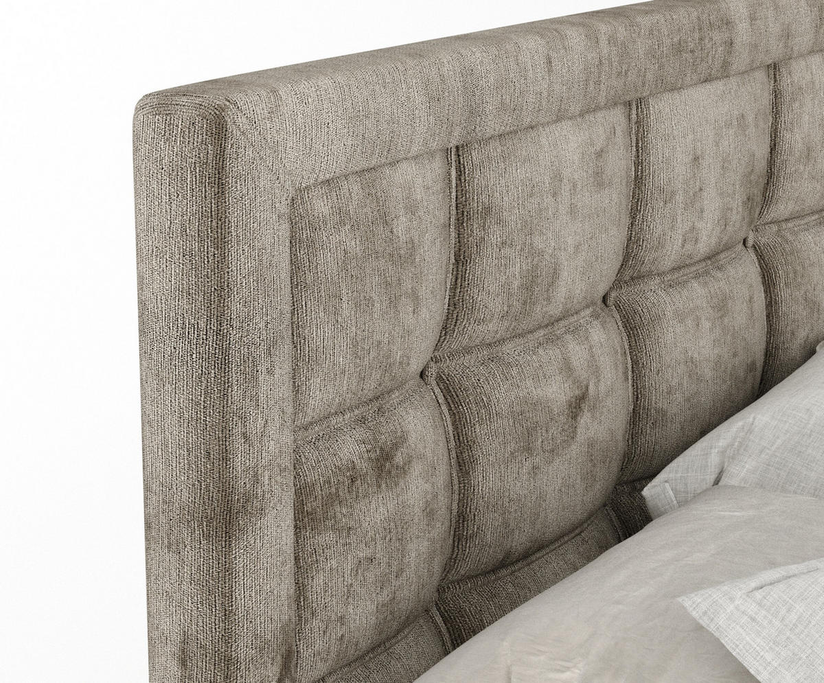 BOXSPRINGBETT Ambrosia Beige 200/200 cm - Beige/Schwarz, Holz/Holzwerkstoff (200/200cm) - Maison de Reve