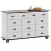 APOTHEKERKOMMODE COLMAR - Taupe/Weiß, Holz (117/73/35cm) - IDIMEX
