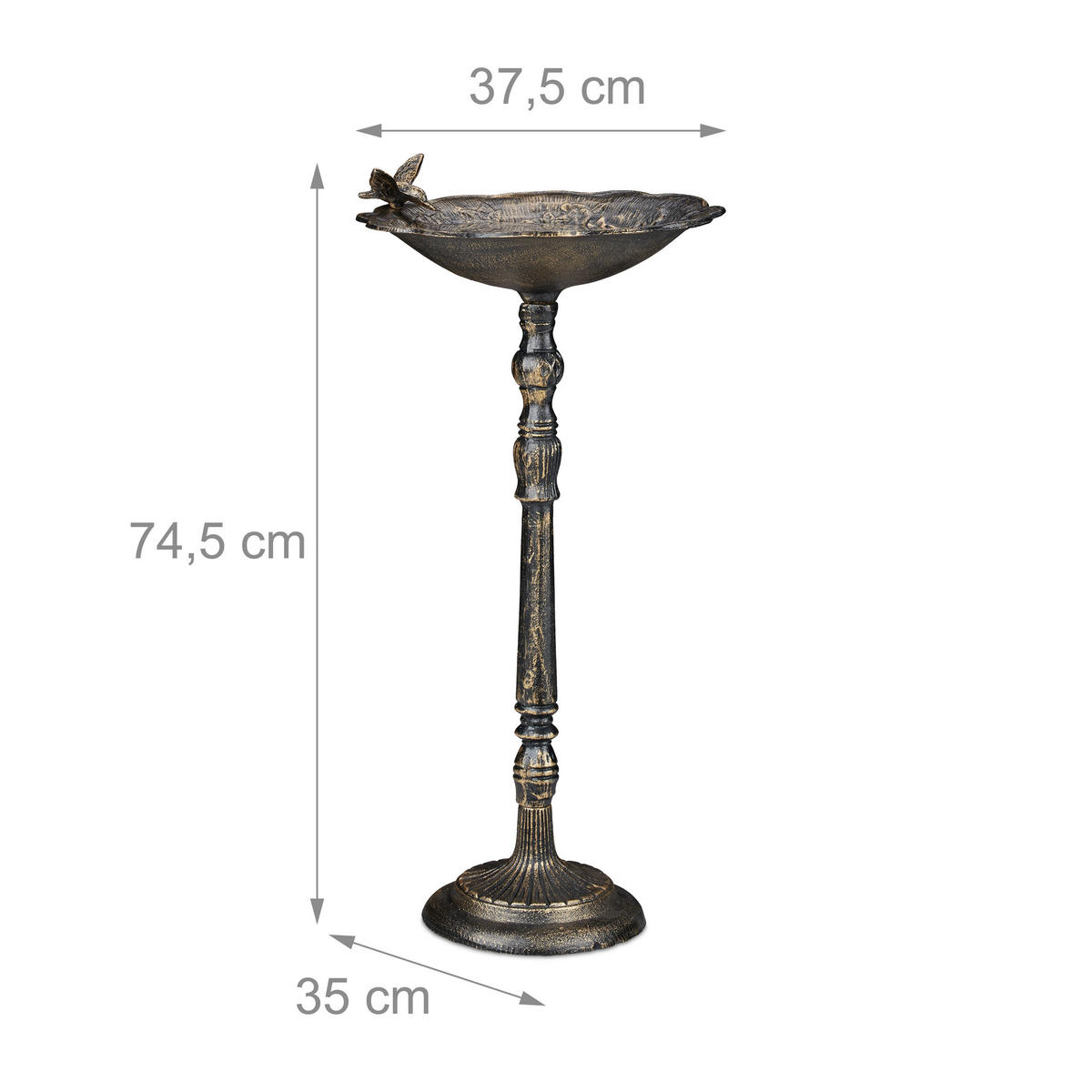 VOGELTRÄNKE - Multicolor, Metall (37.5/74.5/35cm) - Relaxdays