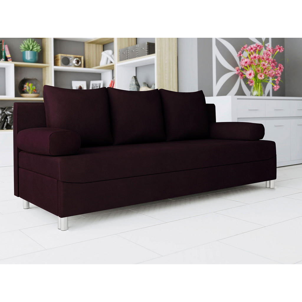 Thumbnail - Mirjan24 Schlafsofa, Violett, Textil, 3-Sitzer, Rechteckig, 192x86x80 cm, Wohnzimmer, Sofas & Couches, Schlafsofas