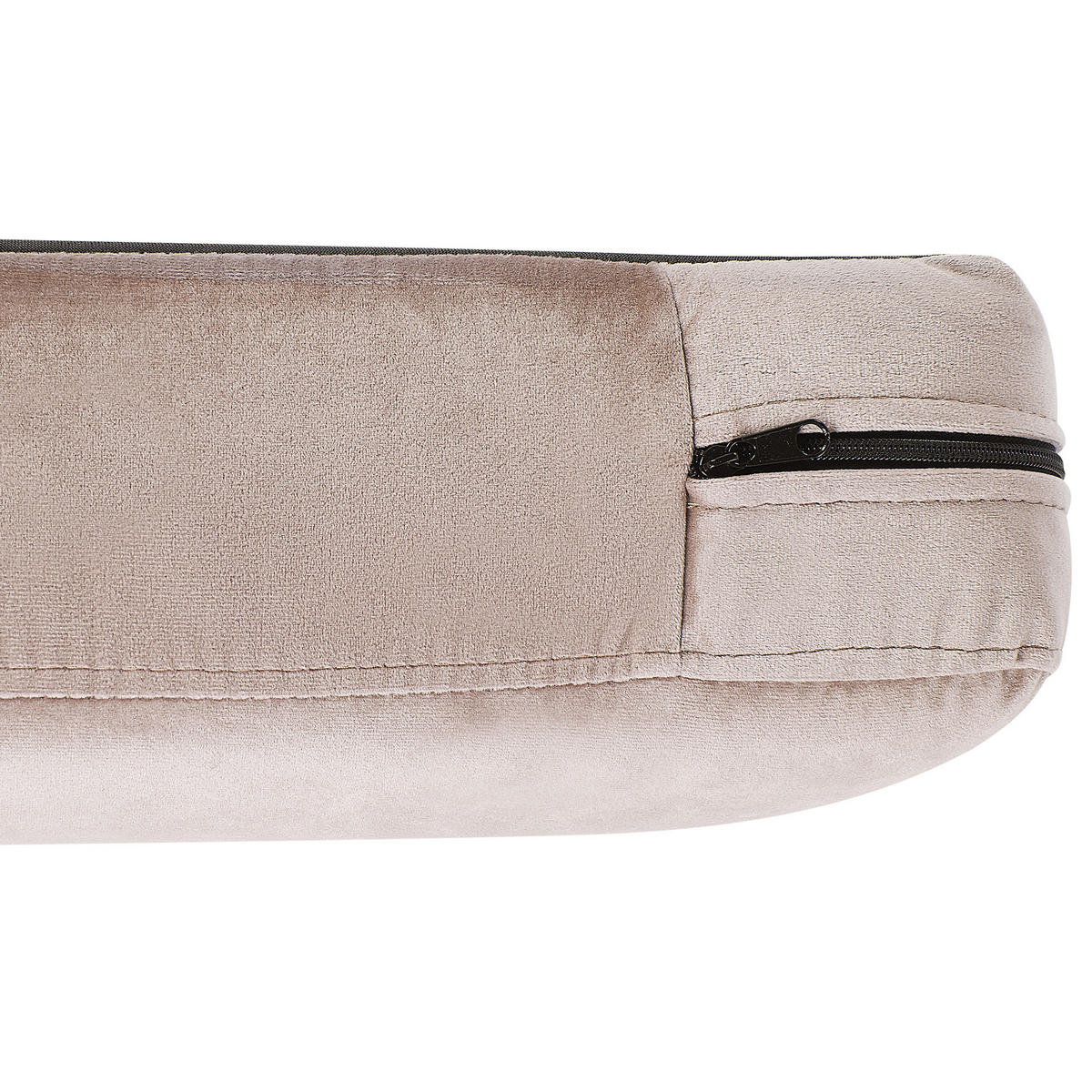 SESSEL Samtstoff Beige Vietas - Beige, Textil/Metall (85/90/67cm) - Beliani