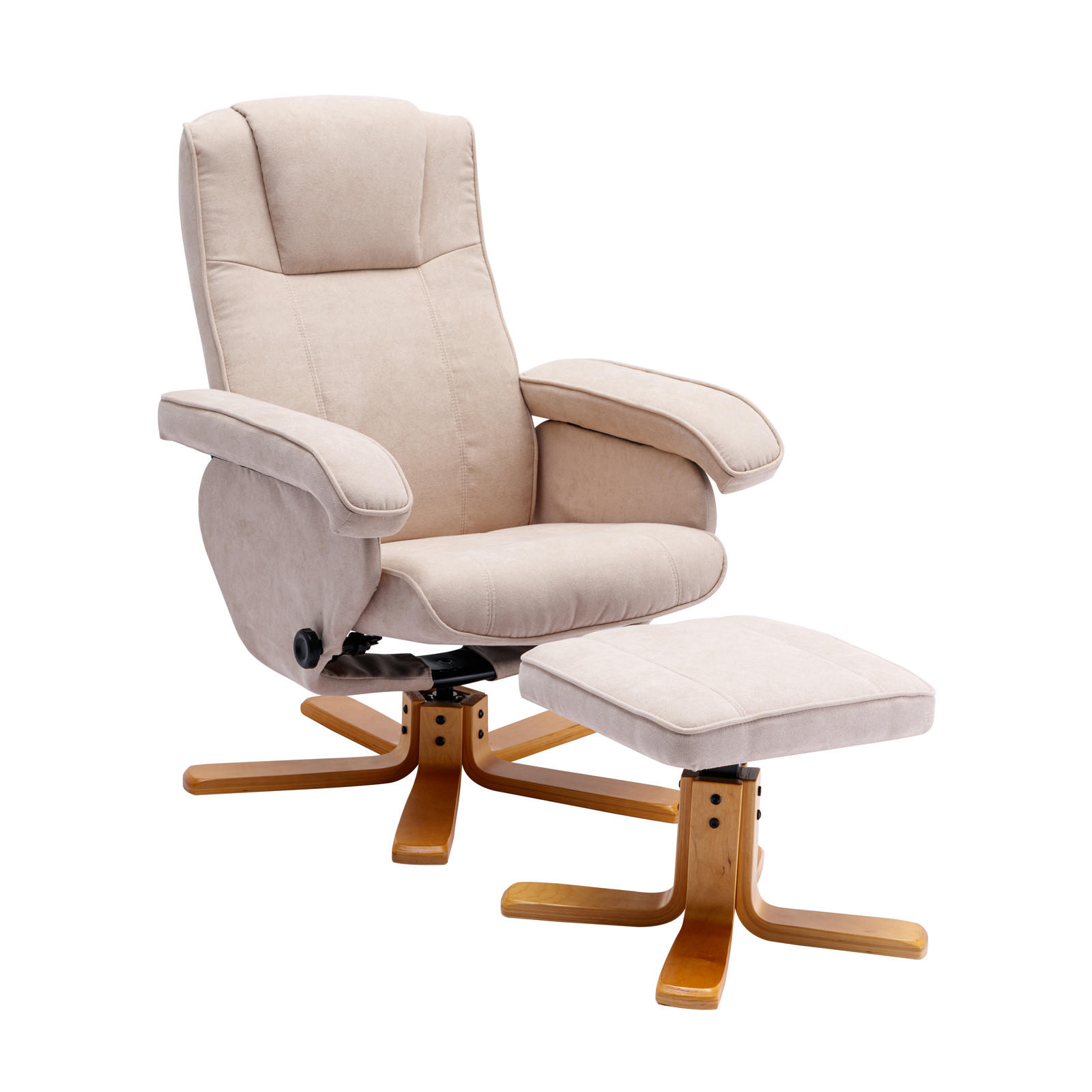 RELAXSESSEL CHARLES Stoffbezug Beige - Beige, Textil (75/95/68cm) - SVITA