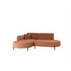 ECKSOFA Valencia Xs - Kupferfarben, Holzwerkstoff/Textil (236/165cm) - Fun Möbel