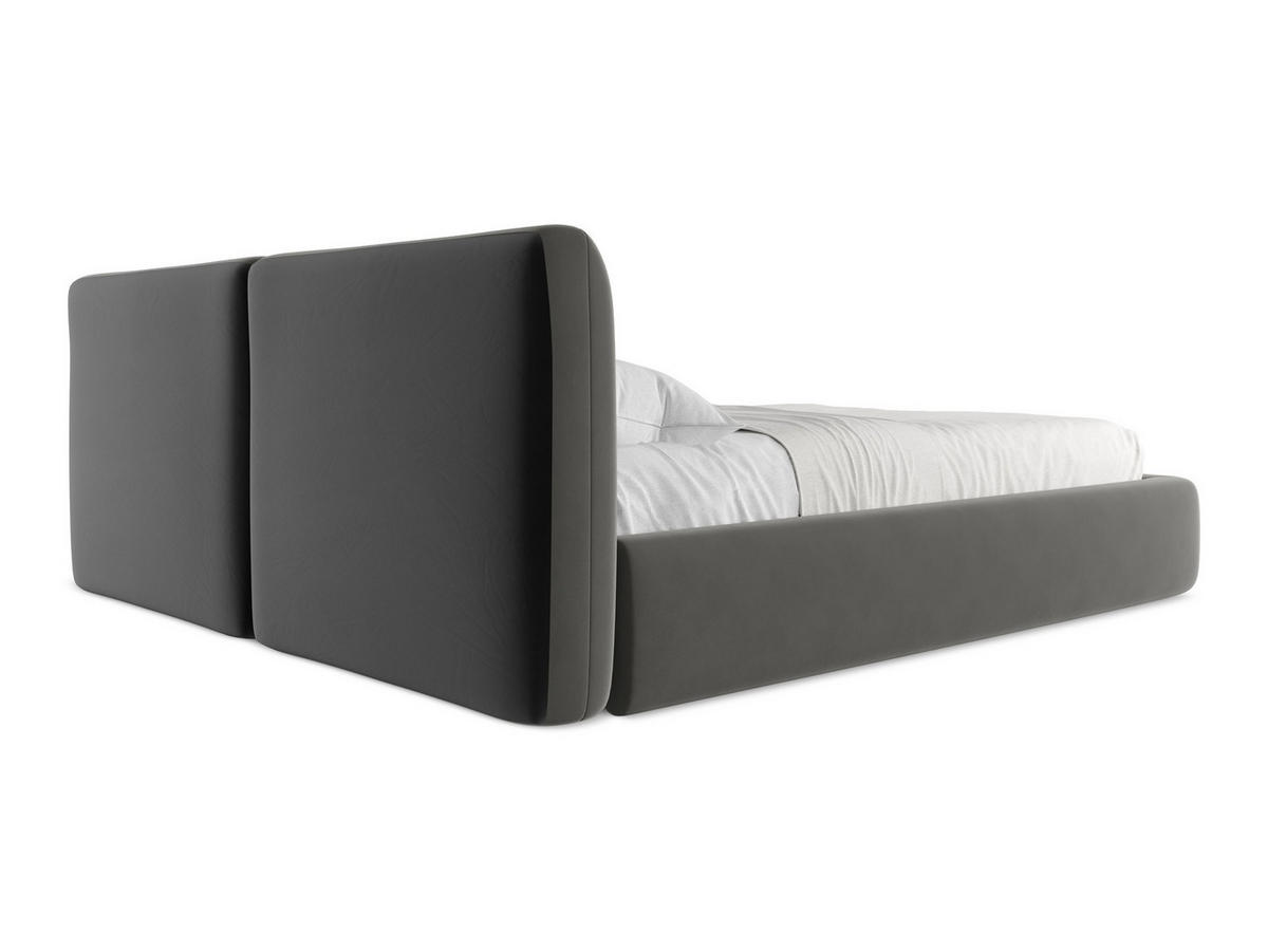 POLSTERBETT mit Bettkasten und Lattenrost 200x228 Grau - Dunkelgrau/Schwarz, Kunststoff/Textil (180/200cm) - Makamii