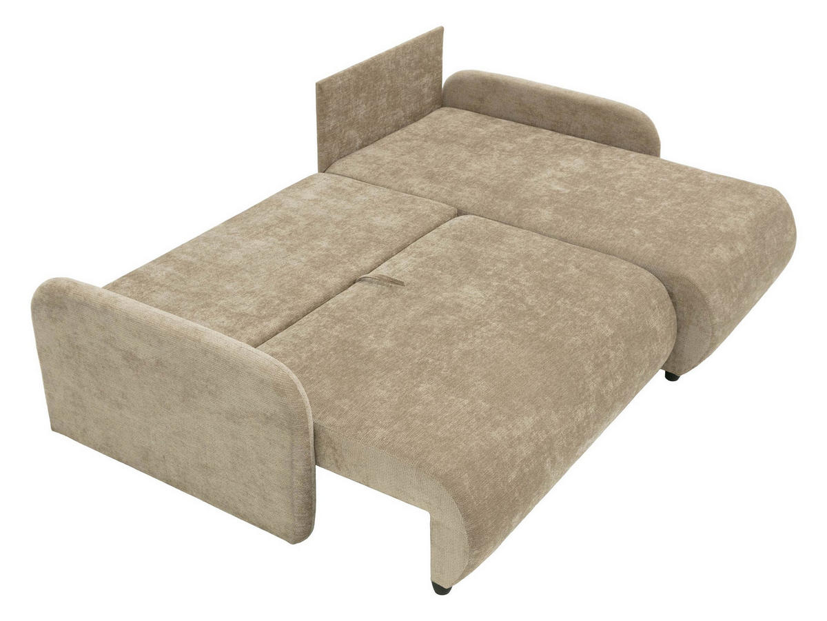 ECKSCHLAFSOFA Nest - Creme/Schwarz, Holz/Kunststoff (233/160cm) - MIRJAN24
