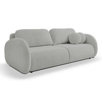 SOFA LOOP Schlaffunktion & Bettkasten PUR-Schaum Schwarze Kunststofffüße skandinavischer Stil lose Rückenkissen freistehend 234x112x86 cm Grey - Grau, Holz/Textil (234/86/112cm) - DomoHome