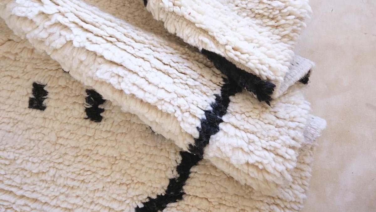 BERBERTEPPICH raffiniert und modern aus reiner Wolle 200x 300 cm - Schwarz, Naturmaterialien (200/300cm) - AFK Living