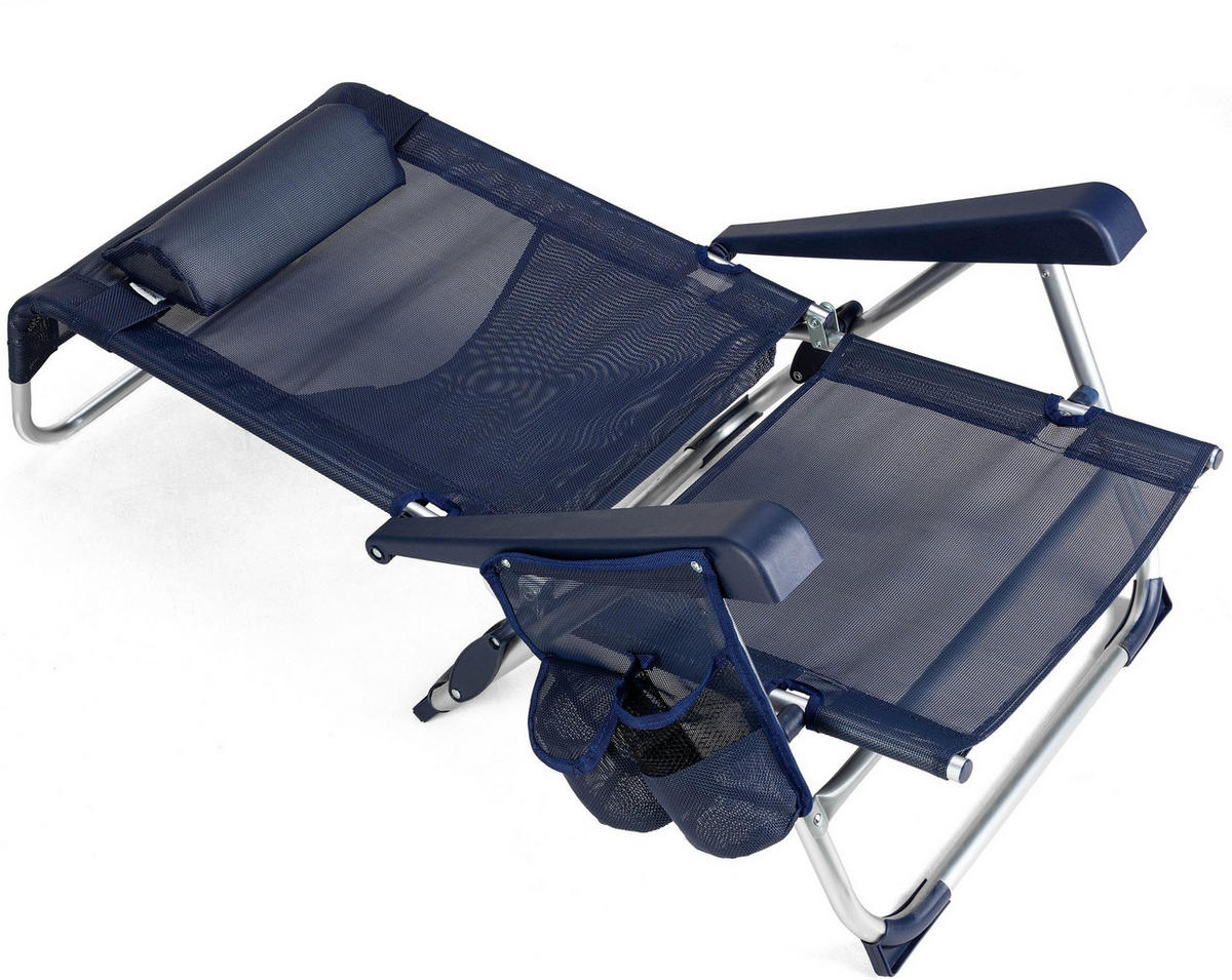 GARTEN-RELAXSESSEL bis 120 kg - Blau, Textil (58.5/74/46cm) - Outtec