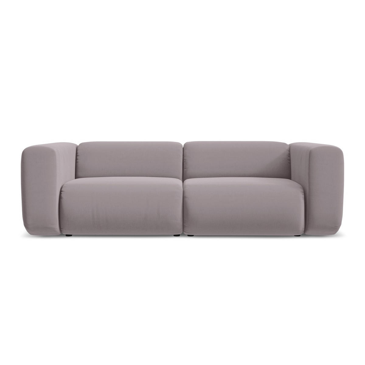 3-SITZER SOFA Samt Stoff Violett - Lila/Flieder, Kunststoff/Textil (228/70/89cm) - LaMiaSofa