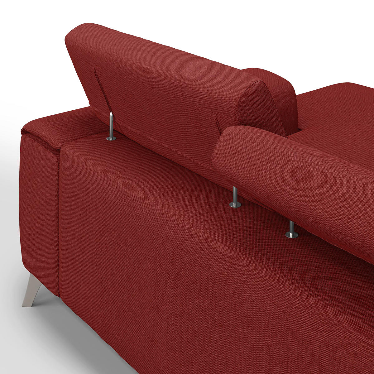 ECKSOFA RECHTS Fusion - Rot, Textil (260/102cm) - Divani.store
