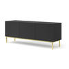 TV-LOWBOARD SCHWARZ - Goldfarben/Schwarz, Holzwerkstoff (150/58/42cm) - FURNLUX