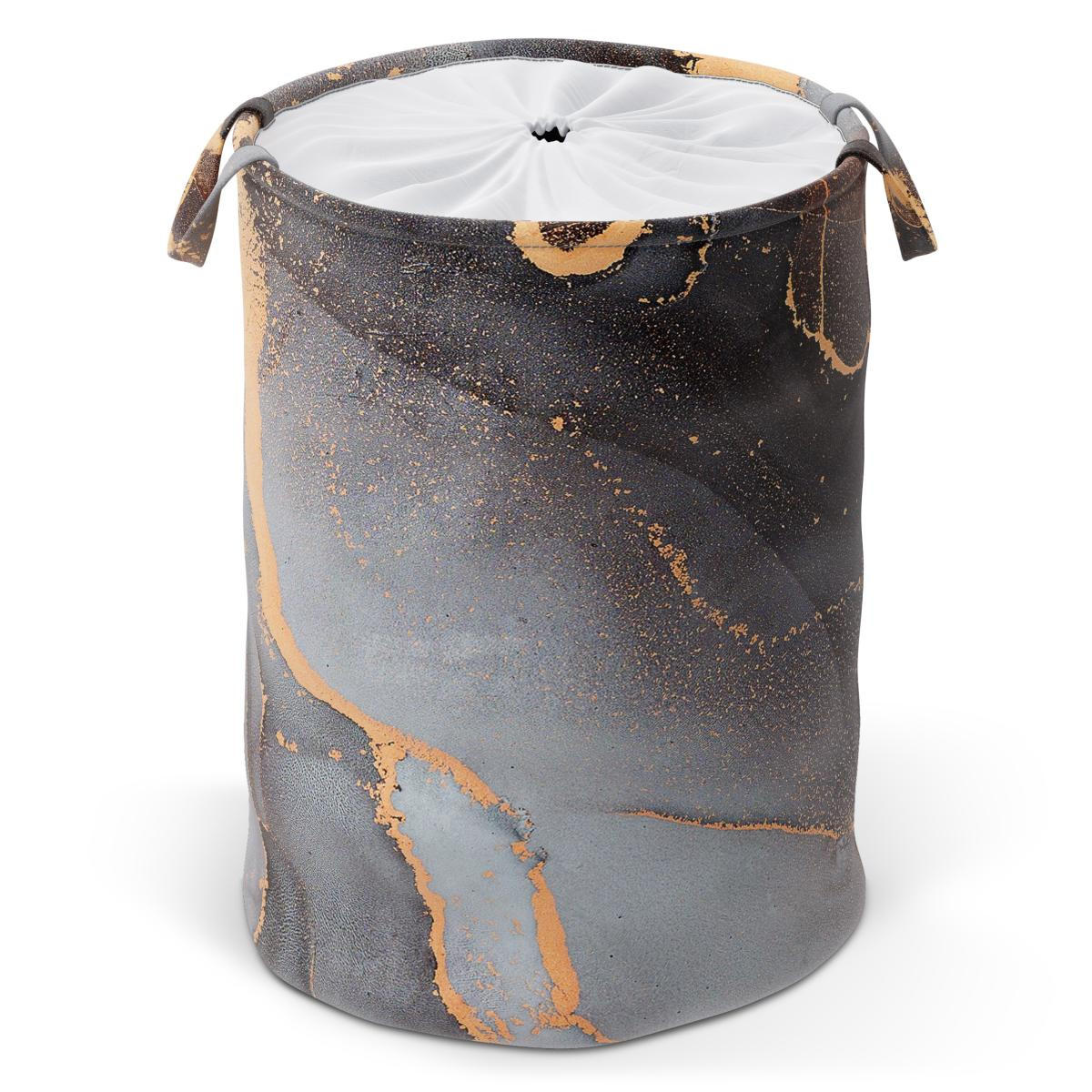 WÄSCHEKORB Marmor Abstrakt - Grau, Textil (37/55/55cm) - Sanilo