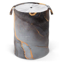 WÄSCHEKORB Marmor Abstrakt - Grau, Textil (37/55/55cm) - Sanilo