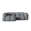 ECKSOFA links Loretto aus strukturiertem Stoff grau 3 Sitzplätze - Grau, Textil (147/250cm) - Cosmopolitan Design