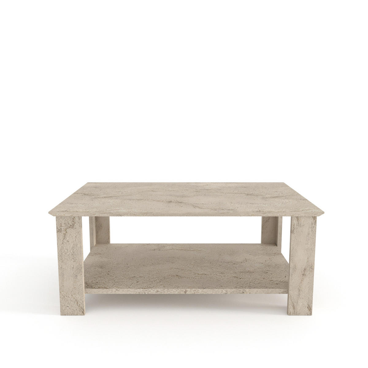 COUCHTISCH Leroy Travertin - Creme, Holzwerkstoff (90/60/37cm) - Decorotika