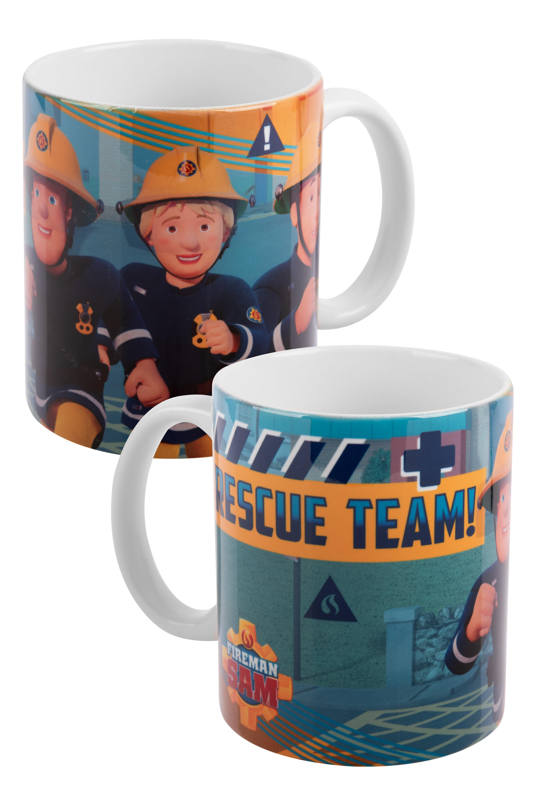 BECHER Feuerwehrmann Sam Rescue Team Mehrfarbig 320 ml - Multicolor, Keramik (0.32L) - Playmobil