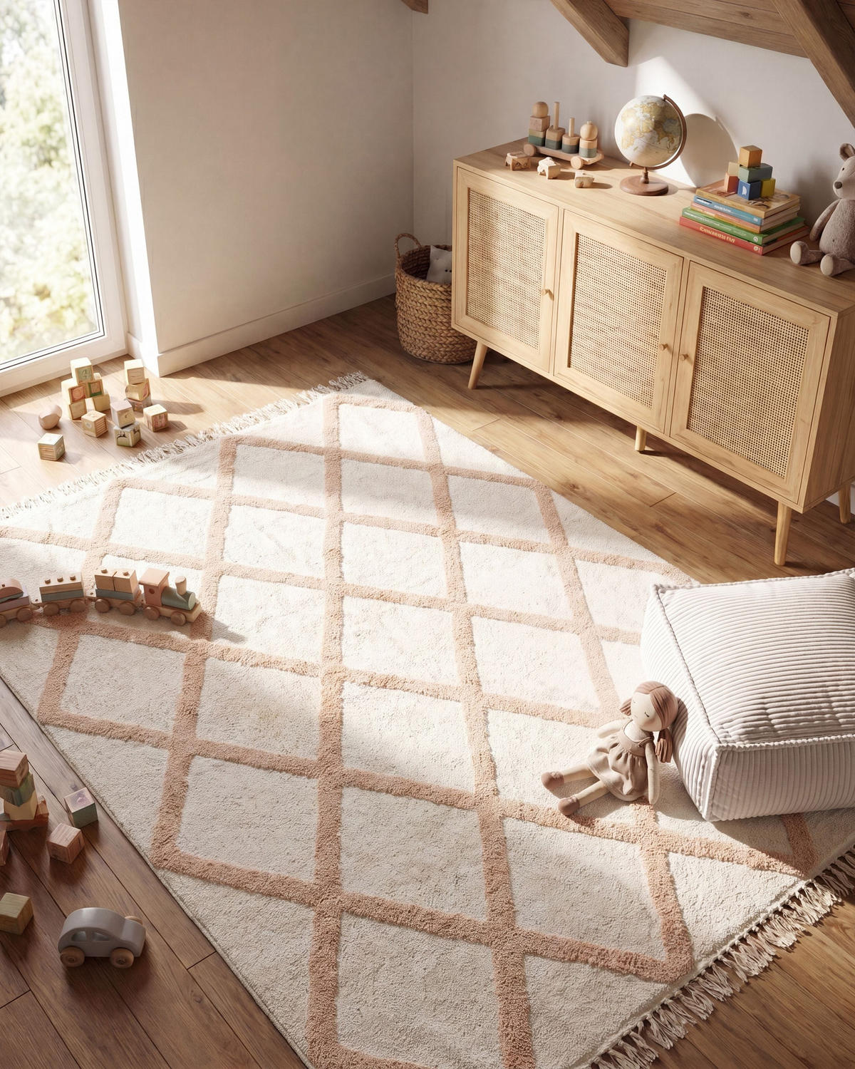 DĚTSKÝ KOBEREC Béžový 160/230 cm Bavlna Punsari - béžová, textil (160/230cm) - Beliani