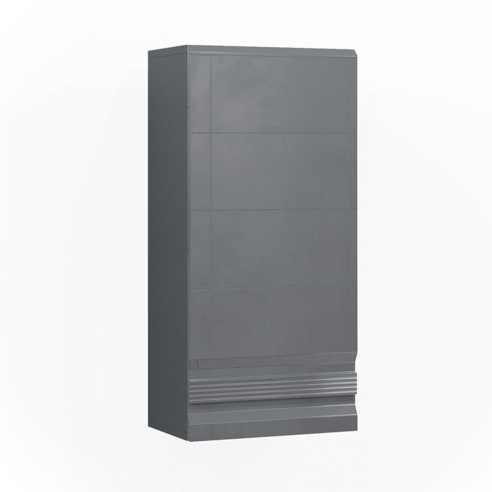 BADSCHRANK Fredd Anthrazit 77 x 36.4 cm - Schwarz Hochglanz/Anthrazit, Holzwerkstoff (77/36.4/23.5cm) - Vicco
