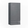 BADSCHRANK Fredd Anthrazit 77 x 36.4 cm - Schwarz Hochglanz/Anthrazit, Holzwerkstoff (77/36.4/23.5cm) - Vicco