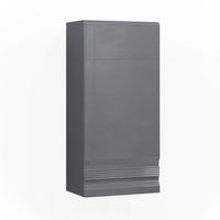 BADSCHRANK Fredd Anthrazit 77 x 36.4 cm - Schwarz Hochglanz/Anthrazit, Holzwerkstoff (77/36.4/23.5cm) - Vicco