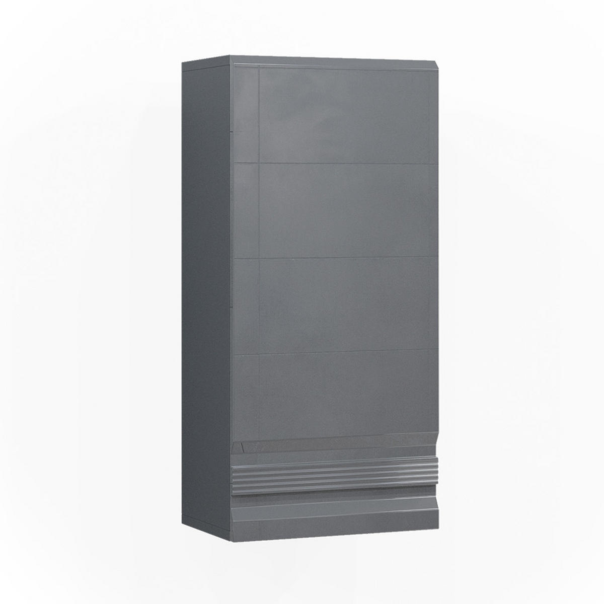 BADSCHRANK Fredd Anthrazit 77 x 36.4 cm - Schwarz Hochglanz/Anthrazit, Holzwerkstoff (77/36.4/23.5cm) - Vicco