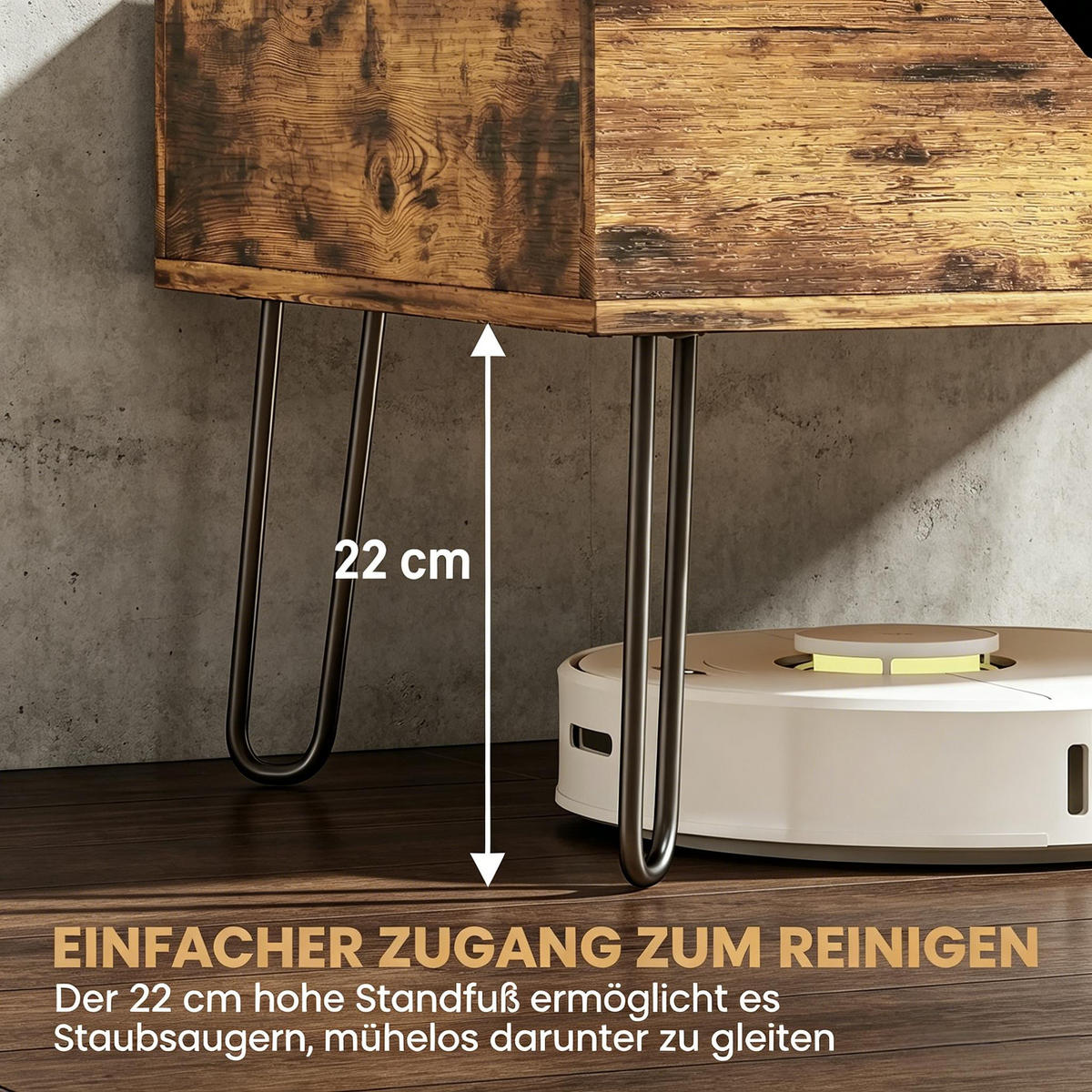 COUCHTISCH DE-37255 Lift-Top mit verstecktem Fach Rustikales Braun/Schwarz - Walnussfarben, Holzwerkstoff (95/50/40cm) - ComfortXL