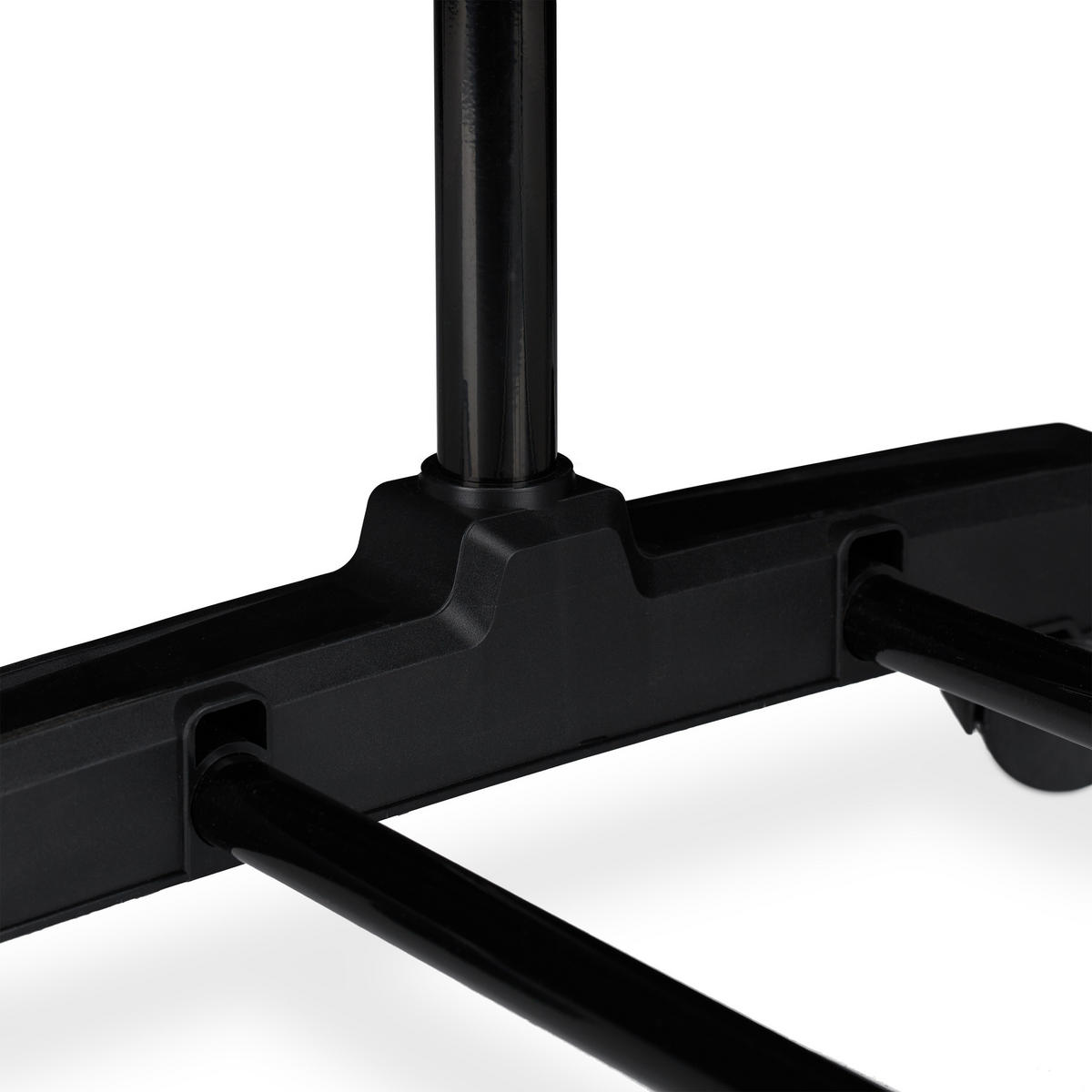 STOJAN na šaty - čierna, kov/plast (91/180.5/42cm) - Relaxdays