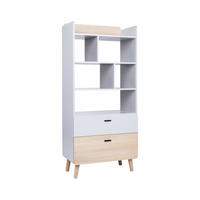 STANDREGAL Lovis - Eichefarben/Hellgrau, Holz/Holzwerkstoff (75/164/42cm) - arthur berndt