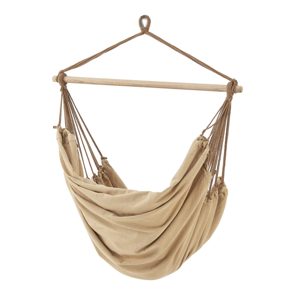 HÄNGESESSEL Peralvillo - Beige, Textil (110/125/60cm) - [en.casa]