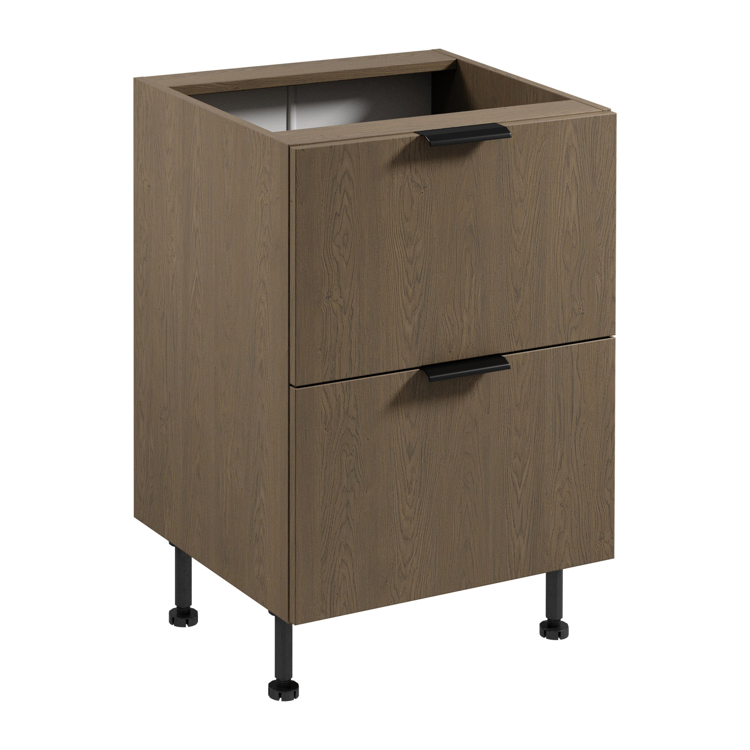 UNTERSCHRANK D60S2 AX – Sorento Dunkle Eiche – Dunkle Eiche - Dunkelbraun, Holzwerkstoff (60/87/52cm) - ROYAL24_MARKT