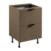 UNTERSCHRANK D60S2 AX – Sorento Dunkle Eiche – Dunkle Eiche - Dunkelbraun, Holzwerkstoff (60/87/52cm) - ROYAL24_MARKT