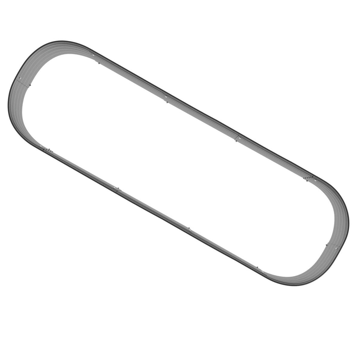HOCHBEET DE-05483 Modular, lang (195 cm) Silber - Silberfarben, Metall (195/30/62cm) - ComfortXL