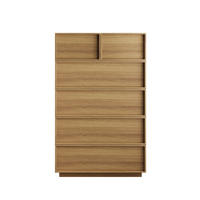 KOMMODE 80/127/48 cm Eichefarben aus MDF und Spanplatte mit 6 Schubladen - Nussbaumfarben, Holzwerkstoff (48/127/80cm) - OKMYHOME