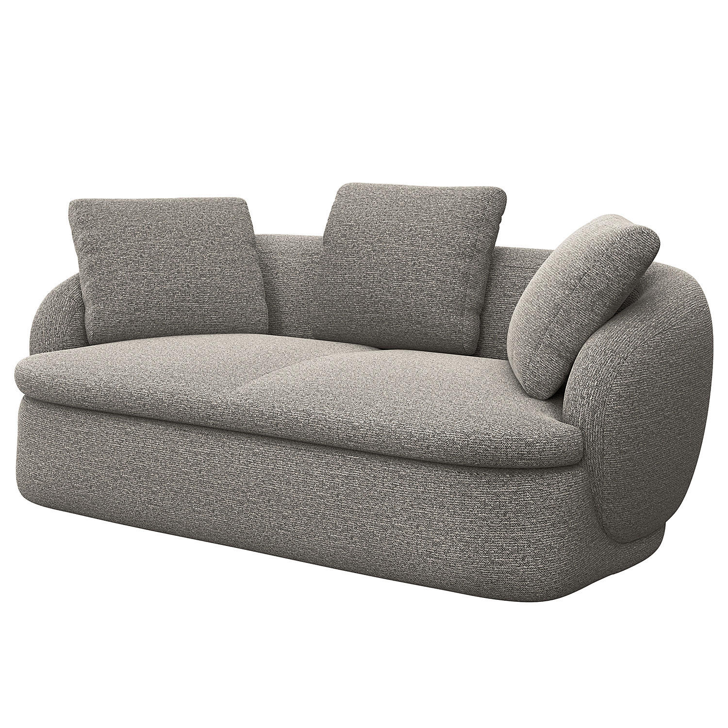 2,5-SITZER SOFA - Grau, Textil (186/74/102cm) - home24