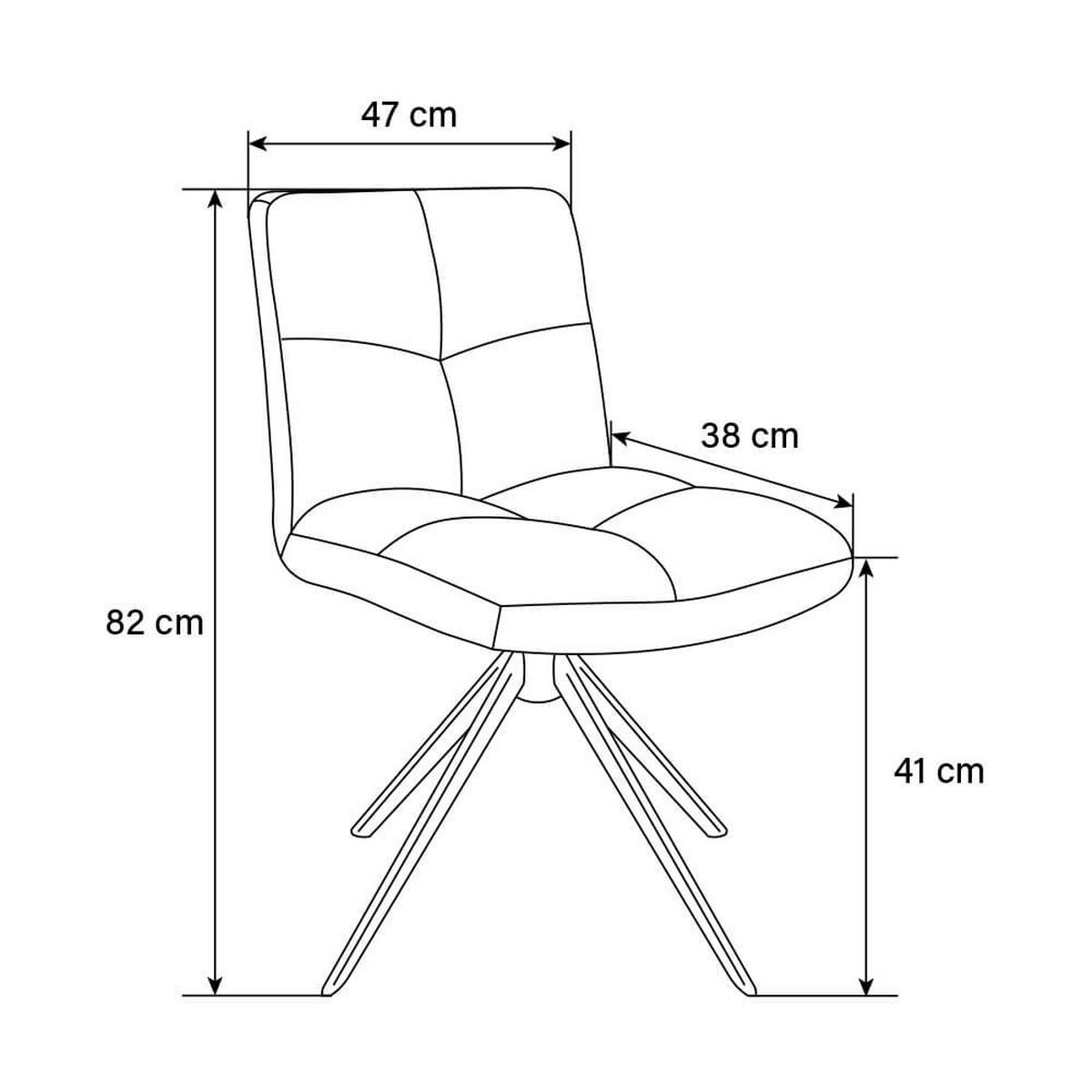 ESSZIMMERSTUHL NODA - Farbe: Hellgrau, Menge: 4 - Hellgrau, Textil/Metall (61/84/47cm) - Home Deluxe