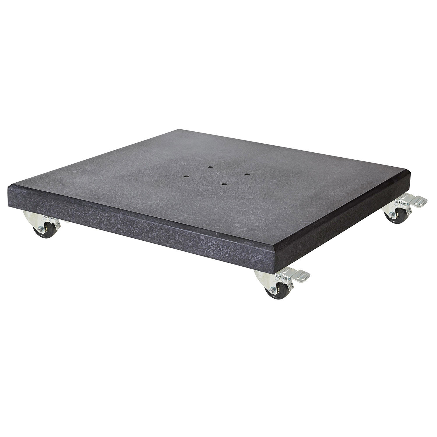 SCHIRMSTÄNDER Sonnenschirmständer Modena Schwarz poliert Granit für Ampelschirme 90 kg - Schwarz, Metall (76/76cm) - Platinum