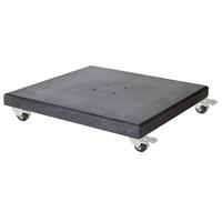 SCHIRMSTÄNDER Sonnenschirmständer Modena Schwarz poliert Granit für Ampelschirme 90 kg - Schwarz, Metall (76/76cm) - Platinum