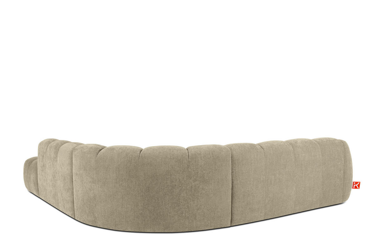 ECKSOFA RECHTS FLAVA, Sandfarben - Sandfarben, Holz/Holzwerkstoff (310/314cm) - KONSIMO®