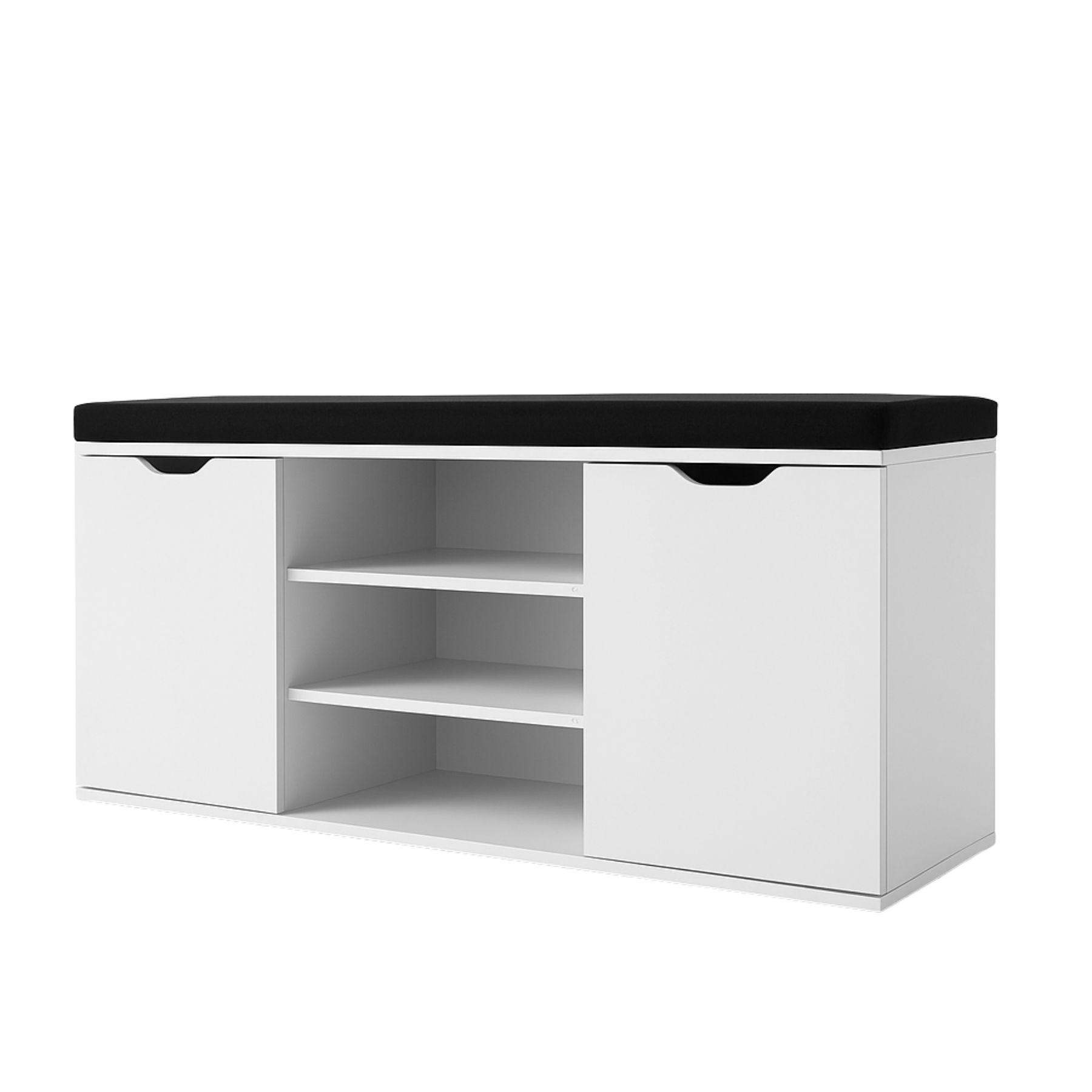 SCHUHSCHRANK Porta 103/30/46 cm Sitzfläche - Weiß, Holzwerkstoff (30/46/103cm) - BOXIMO