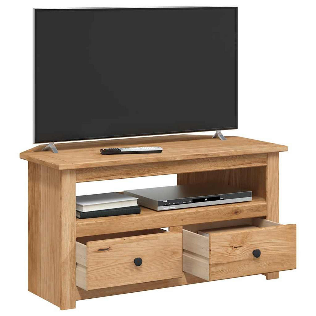 TV-ECKSCHRANK 93/49/49 Cm Massivholz Panama-Kiefer - Braun, Holz (93/49/49cm) - vidaXL