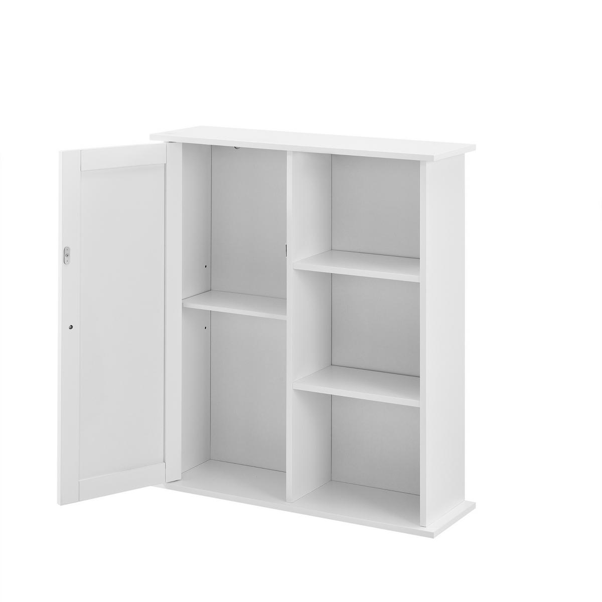HÄNGESCHRANK Anderlecht - Weiß, Holzwerkstoff (60/71/18cm) - [en.casa]