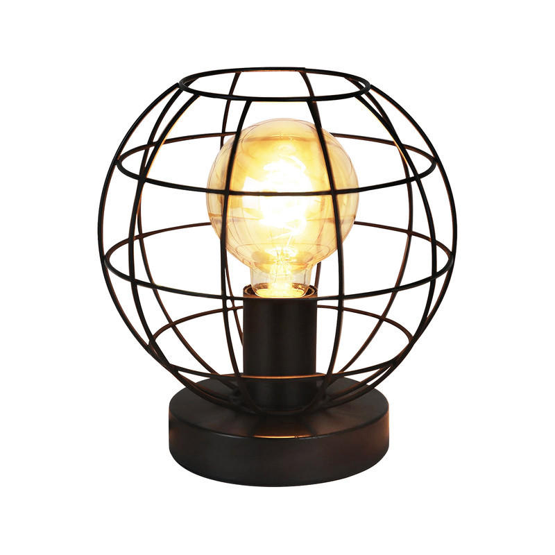 ZMH Tischlampe Schwarz 19x20x19 cm
