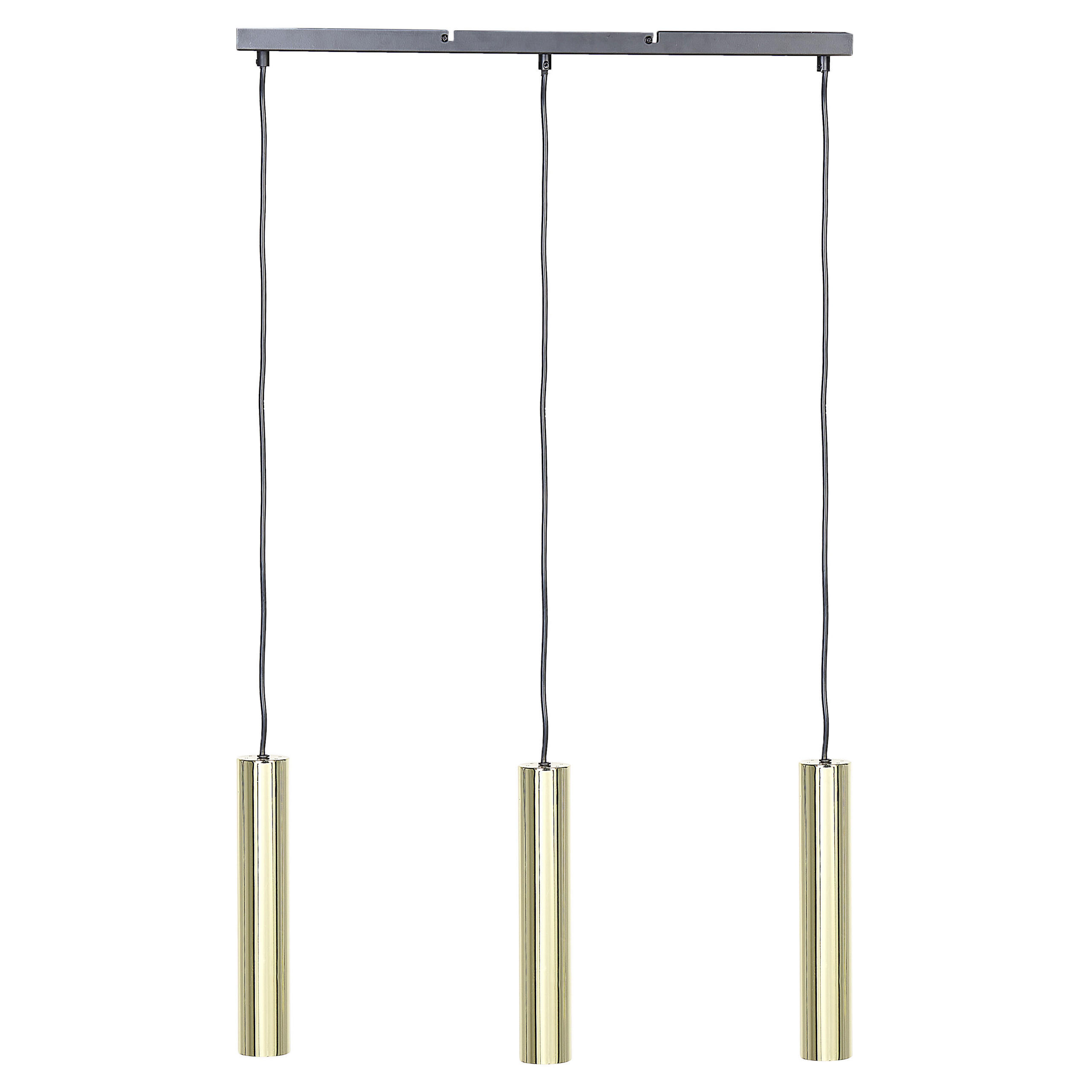 HÄNGELEUCHTE Brosna 6/60/100 cm - Messingfarben, Metall (6/60/100cm) - Beliani