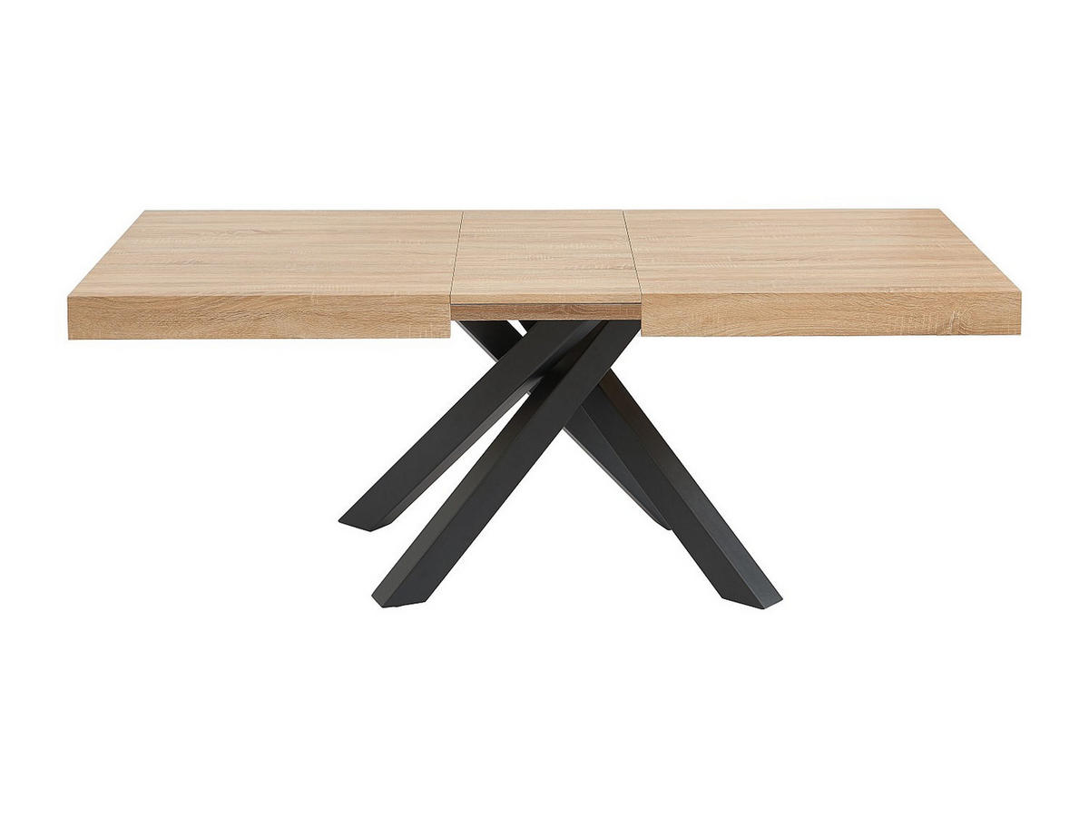 SET Tisch CATONAV + 4 Stühle MASURIE - Holzfarben & Cremefarben - Naturfarben, Holz (240/75/90cm) - Vente-Unique