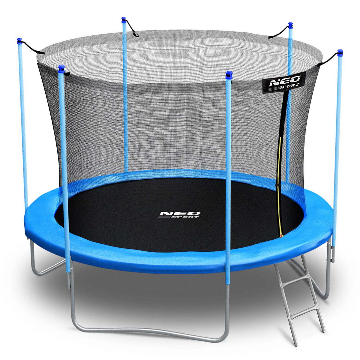 GARTENTRAMPOLIN 10 ft/312 cm mit Innengitter und Leiter - Blau, Metall (312/312cm)